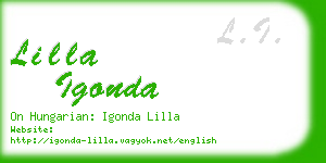 lilla igonda business card